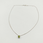Collier péridot serti 4 griffes