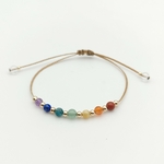 Bracelet 7 chakras goldfilled ajustable