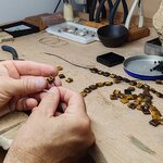 Bracelet homme Kalahari œil de tigre fabrication avec cordon et œil de tigre carré