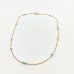 collier perle et pierre precieuses emeraudes