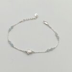 Bracelet Tortue Argent 925 et Aigue-Marine - Vue Globale
