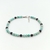 Bracelet stone free turquoise du Pérou, onyx et argent
