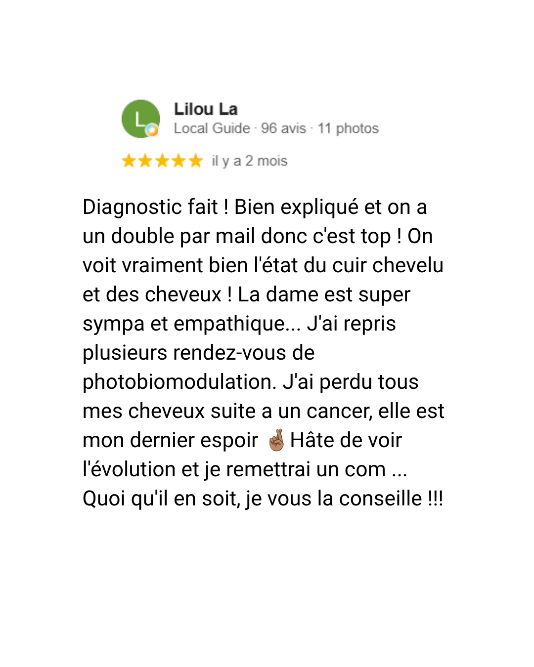super avis google positif