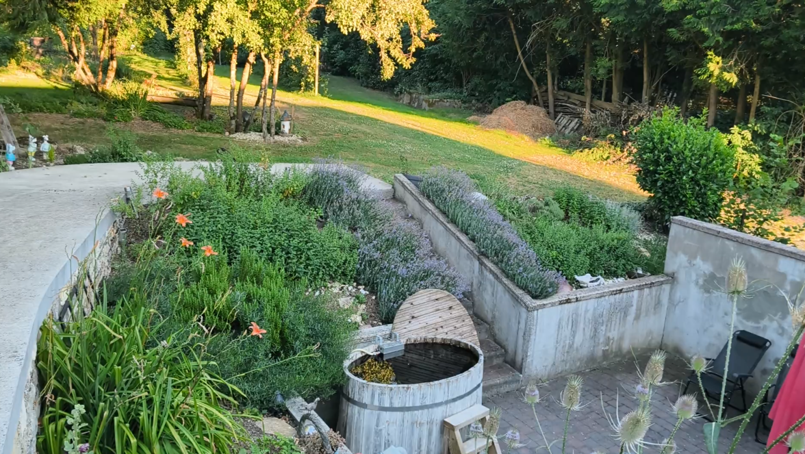 bain nordique et jardin