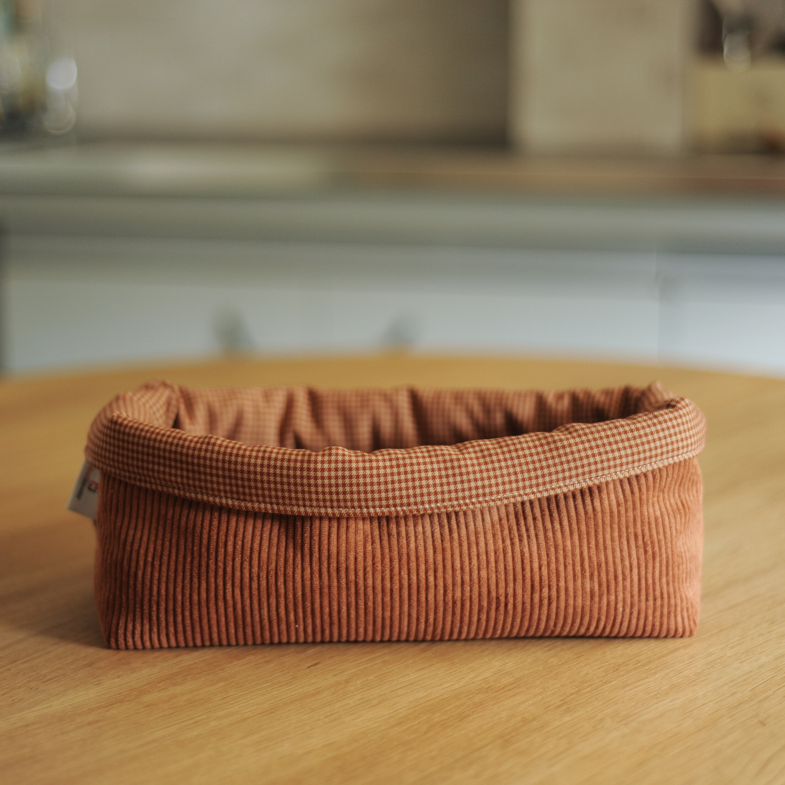 grande paniere de rangement velours brun collection Cabane