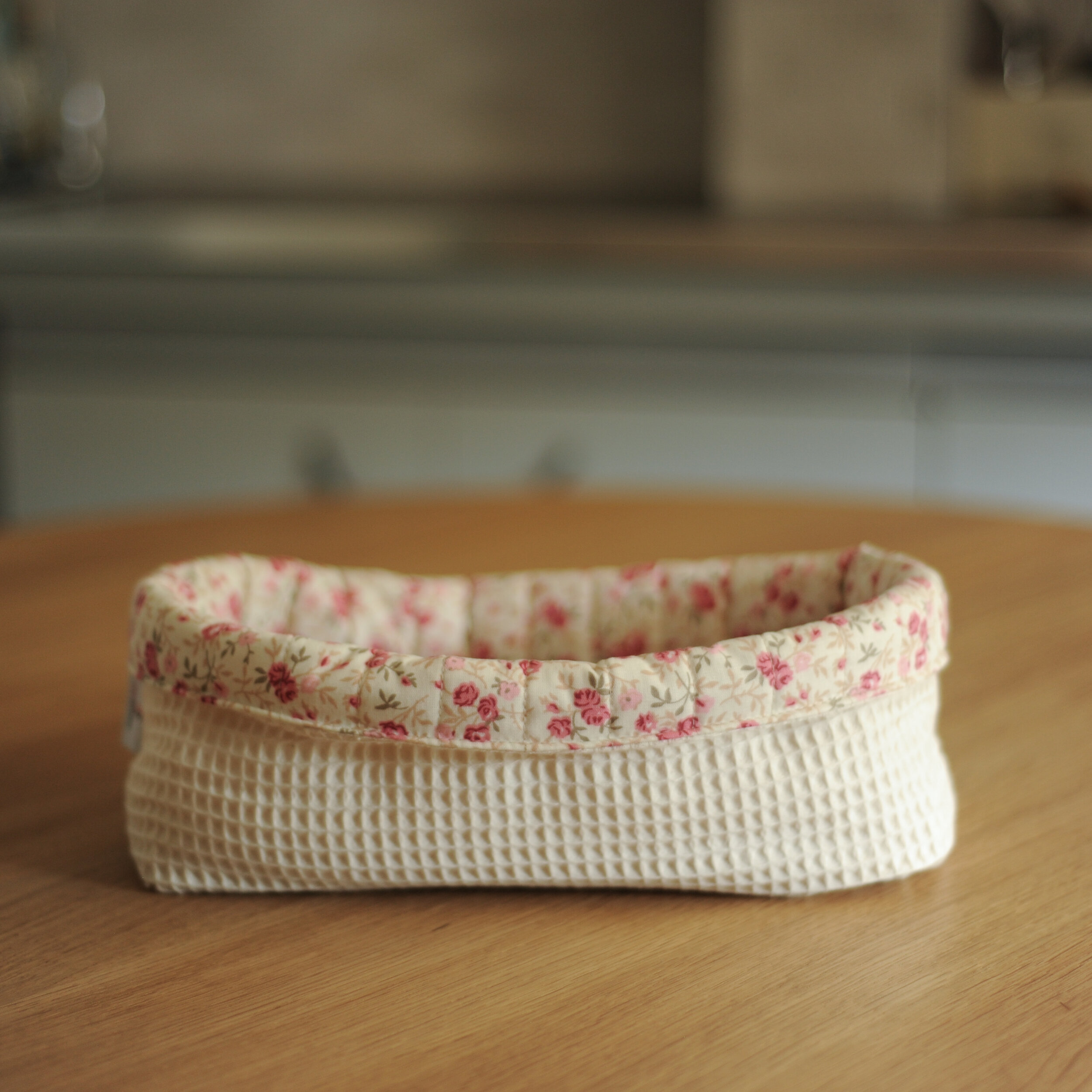 grande paniere coton nid abeille matelassée Essentiels Douceur