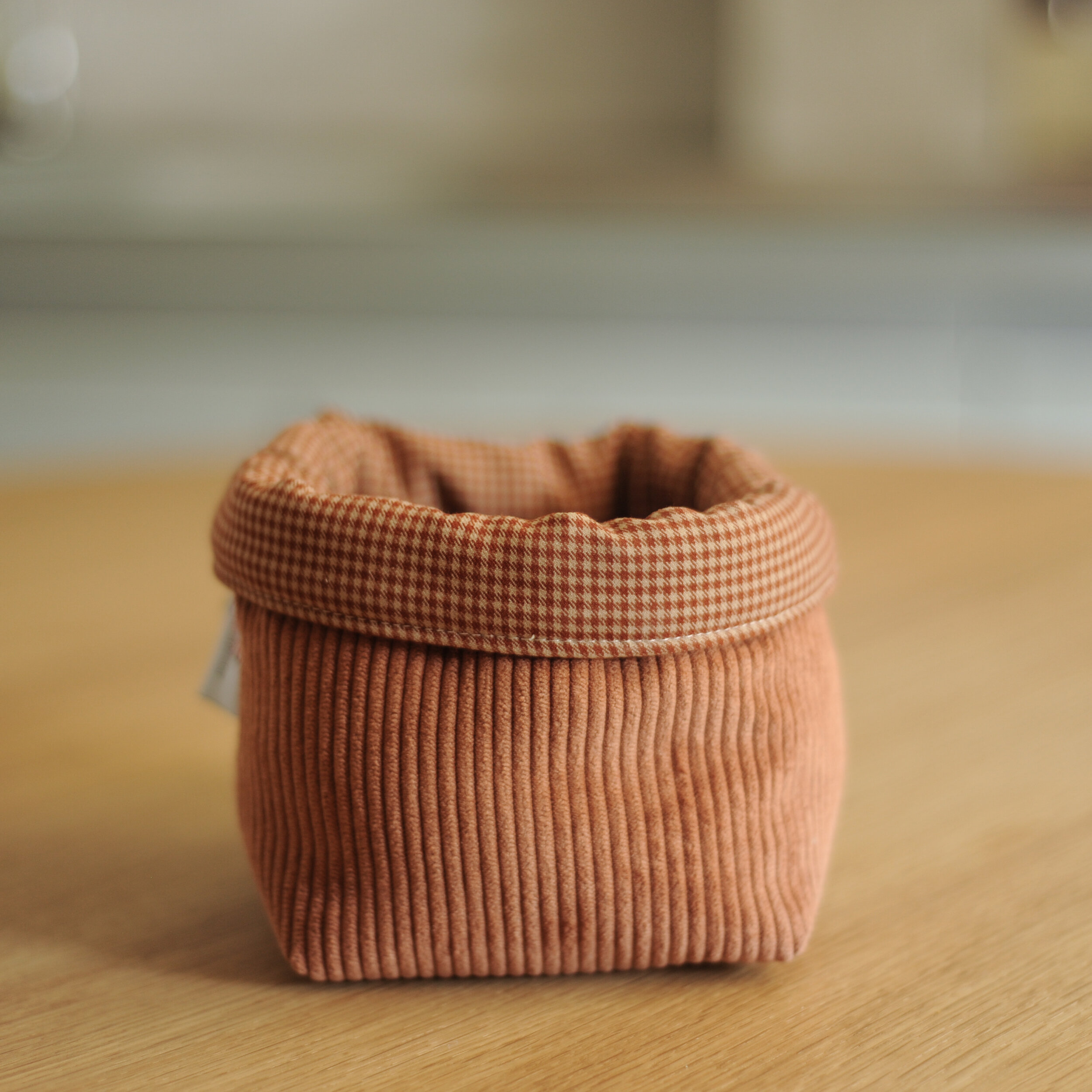 paniere de rangement velours brun collection Cabane