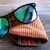 Etui à lunettes velours caramel tartan rouge