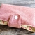 Housse livre de poche velours vieux rose liberty roses