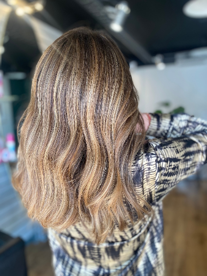 wavy blond
