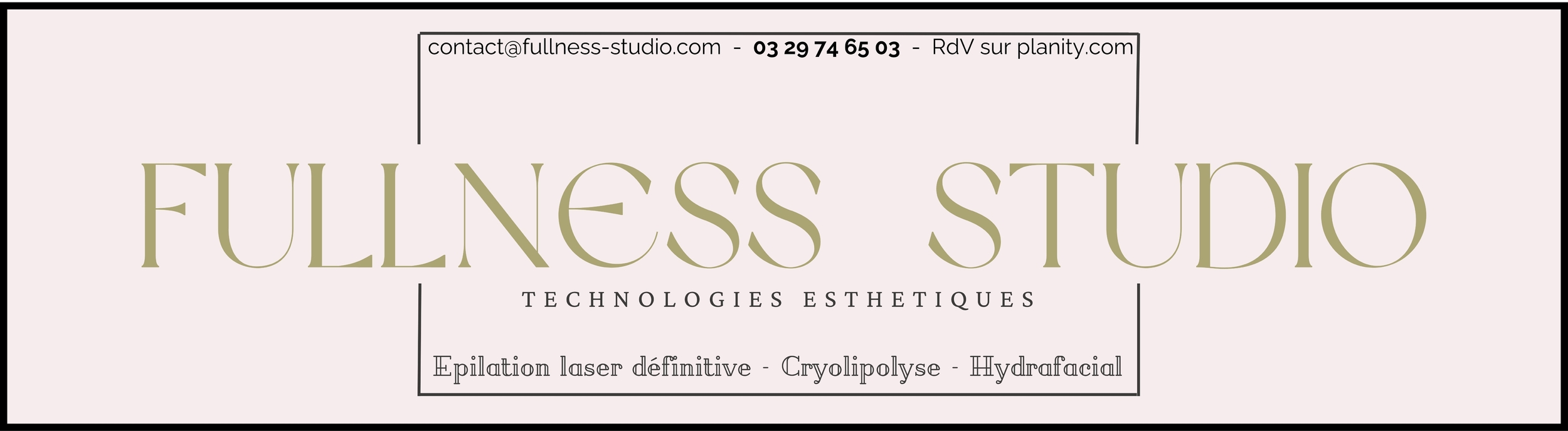 enseigne site internet fullness studio 2000 x 550 mm