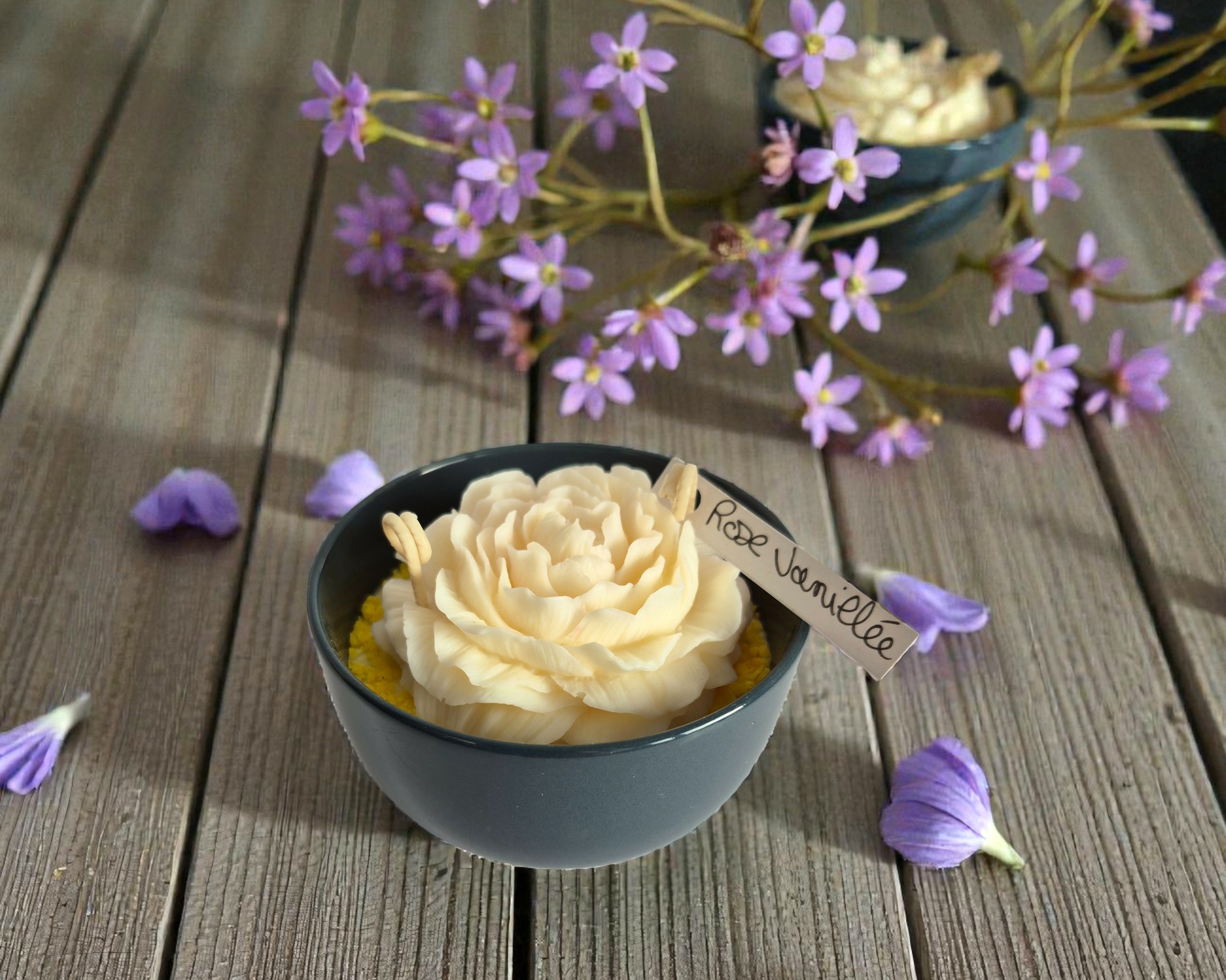 FLEUR DE PIVOINE ROSE VANILLEE 1