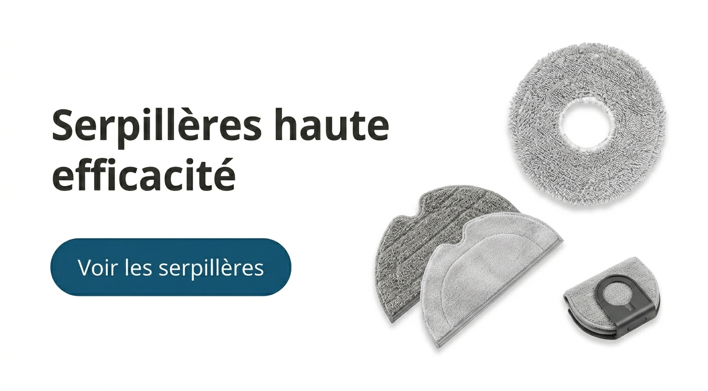Serpillières microfibres lavables de rechange pour robot aspirateur - Kleni
