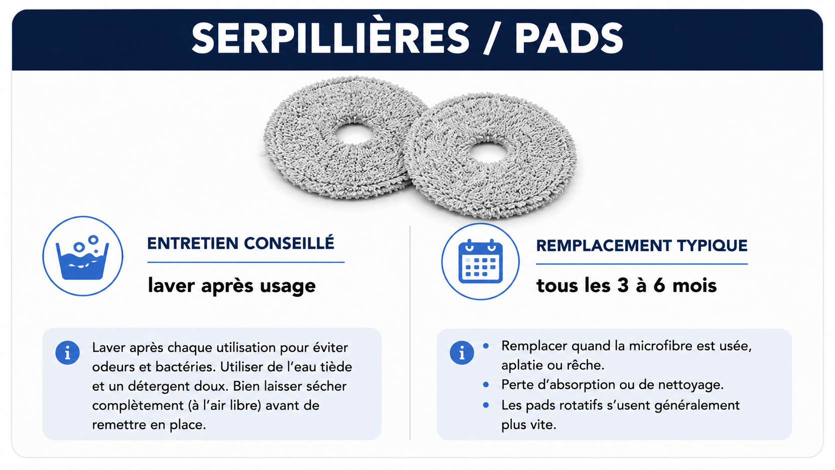 quand changer serpillieres aspirateur robot
