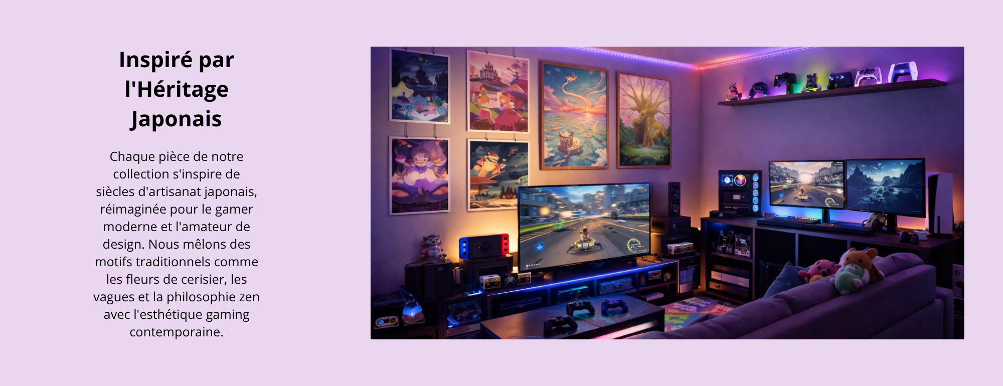 chaque piece de notre collection s inspire de siecles d artisanat japonais reimaginee pour le gamer moderne et l amateur de design nous melons des
