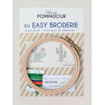 Kit de broderie cactus – kit complet avec cercle à broder