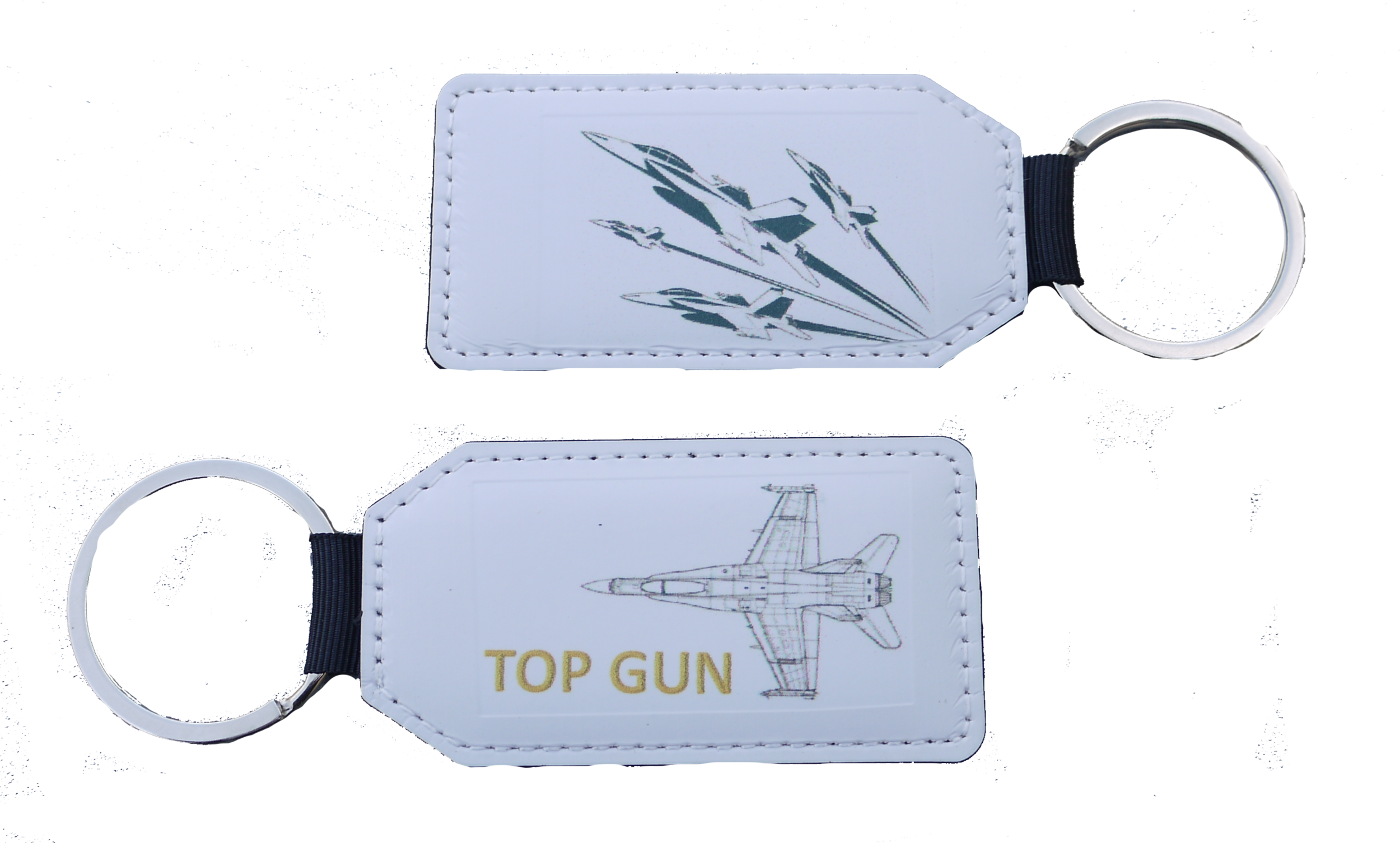 Porte clé simili cuir TopGun (3)