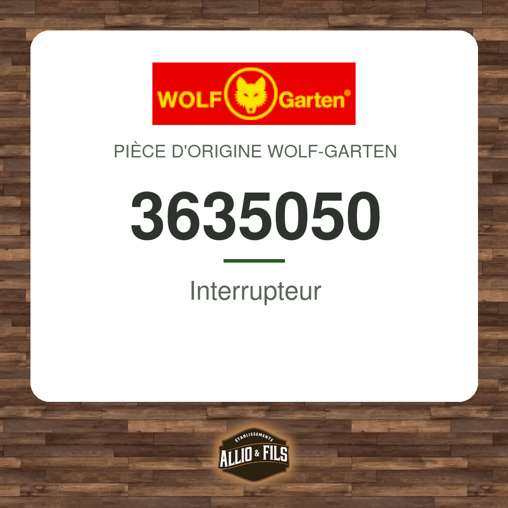 Interrupteur - Wolf-Garten 3635050