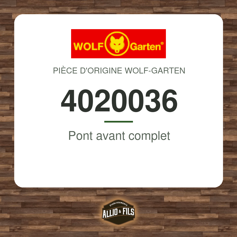 Pont avant complet - Wolf-Garten 4020036