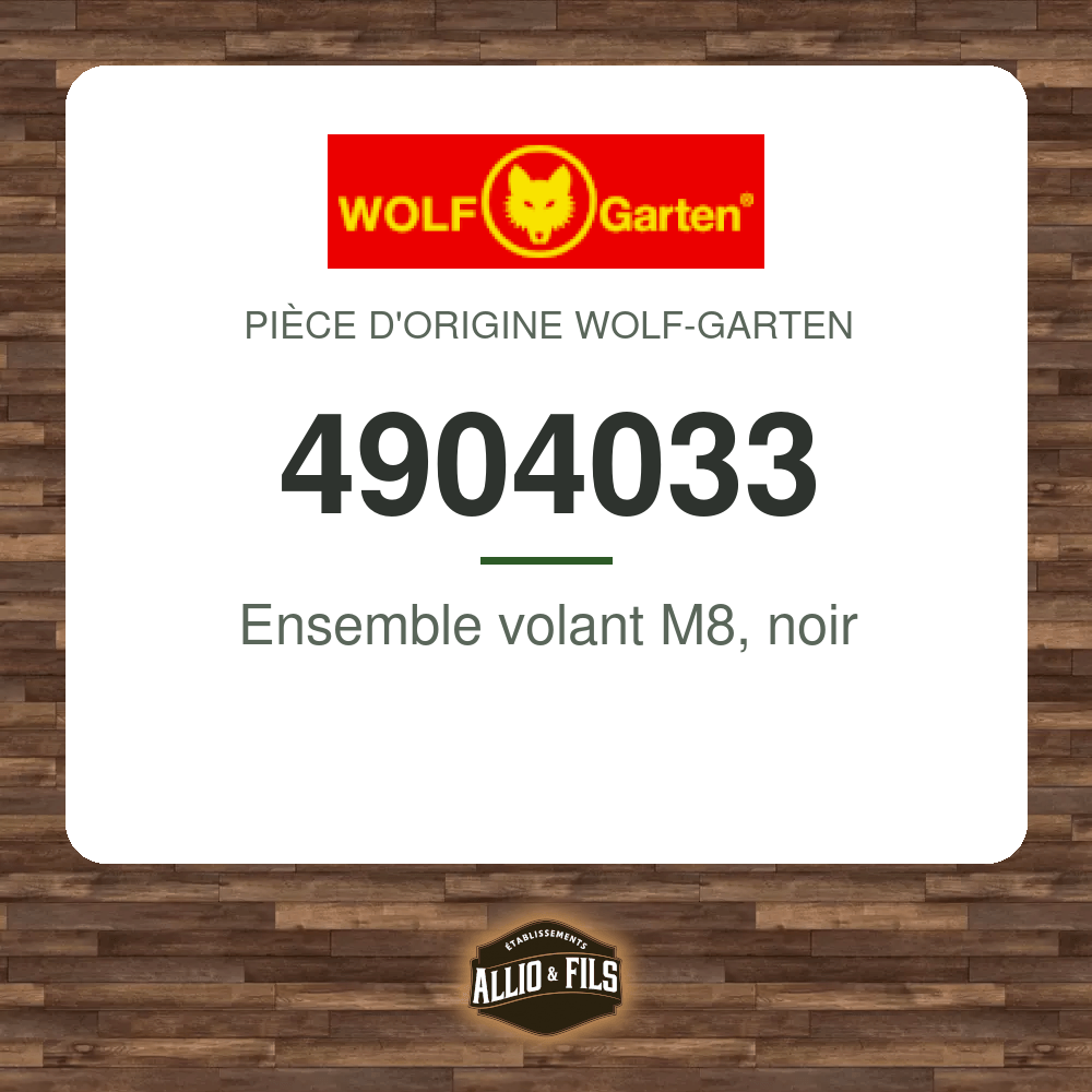 Ensemble volant M8, noir - Wolf-Garten 4904033