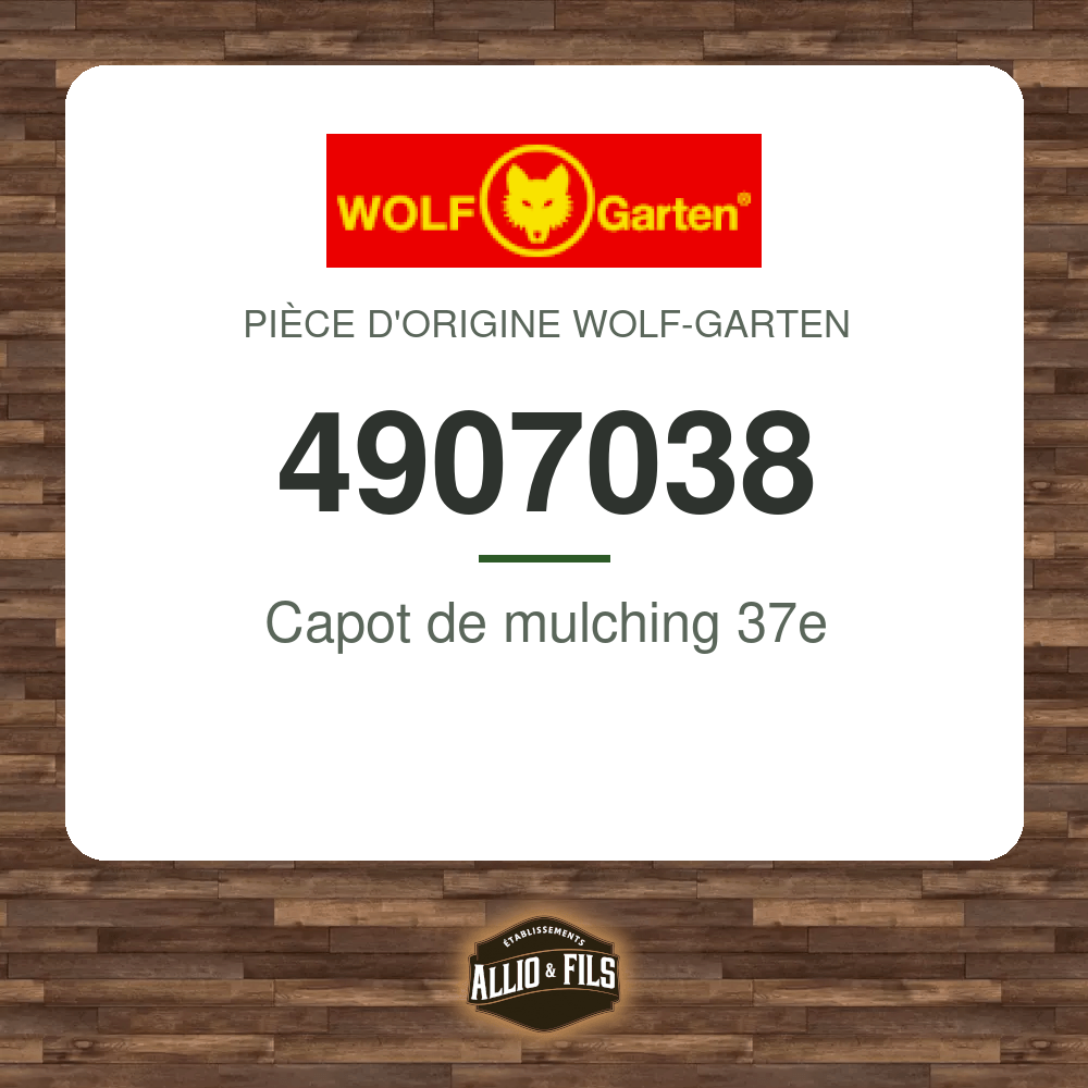 Capot de mulching 37e - Wolf-Garten 4907038
