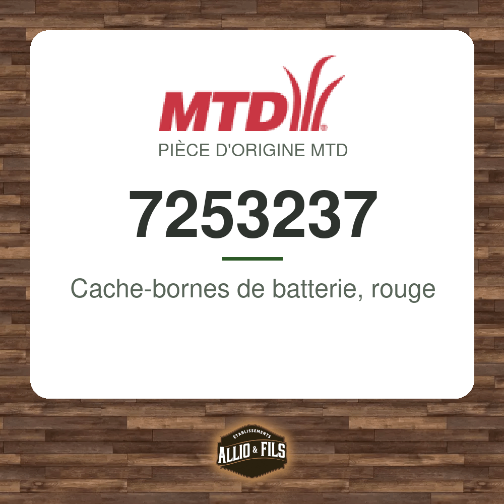 Cache-bornes de batterie, rouge - MTD 7253237