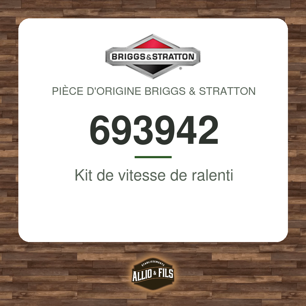 Kit de vitesse de ralenti - Briggs & Stratton 693942