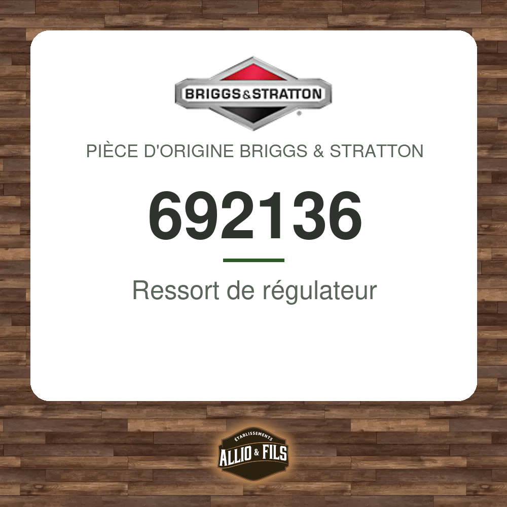 Ressort de régulateur - Briggs & Stratton 692136