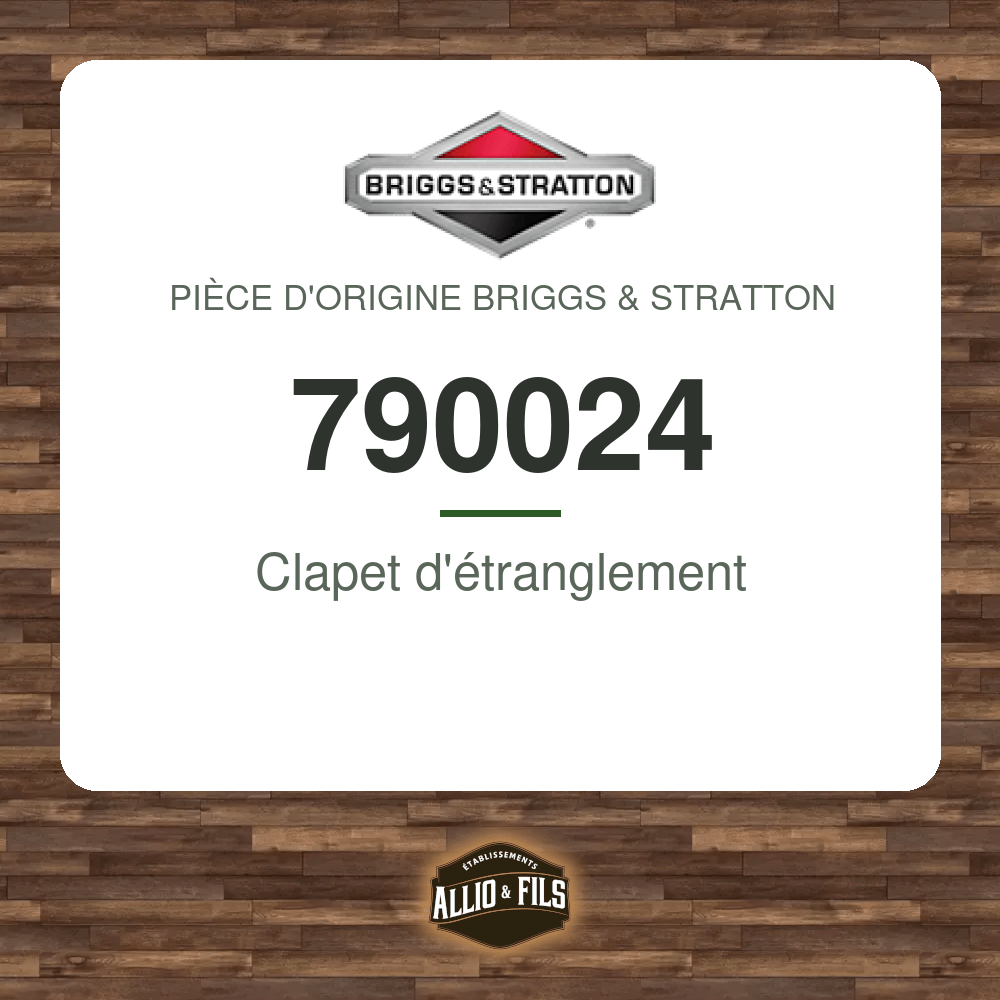 Clapet d'étranglement - Briggs & Stratton 790024