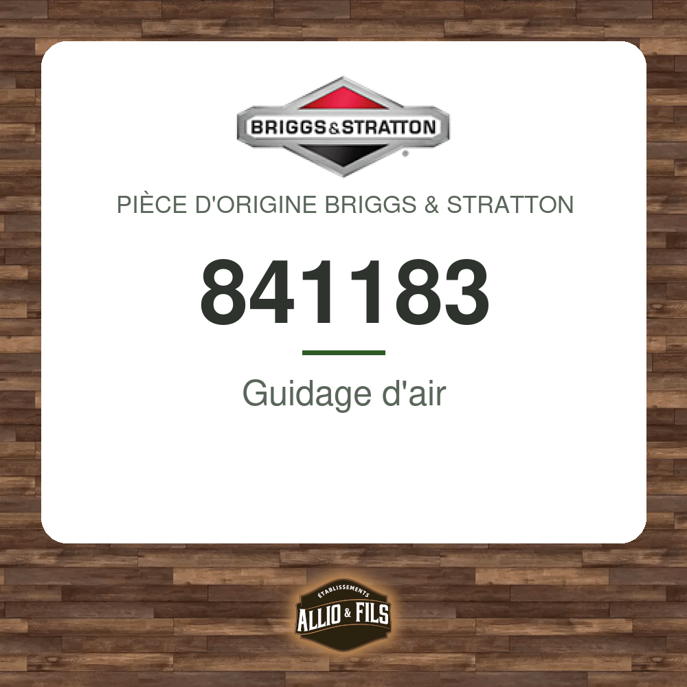 Guidage d'air - Briggs & Stratton 841183