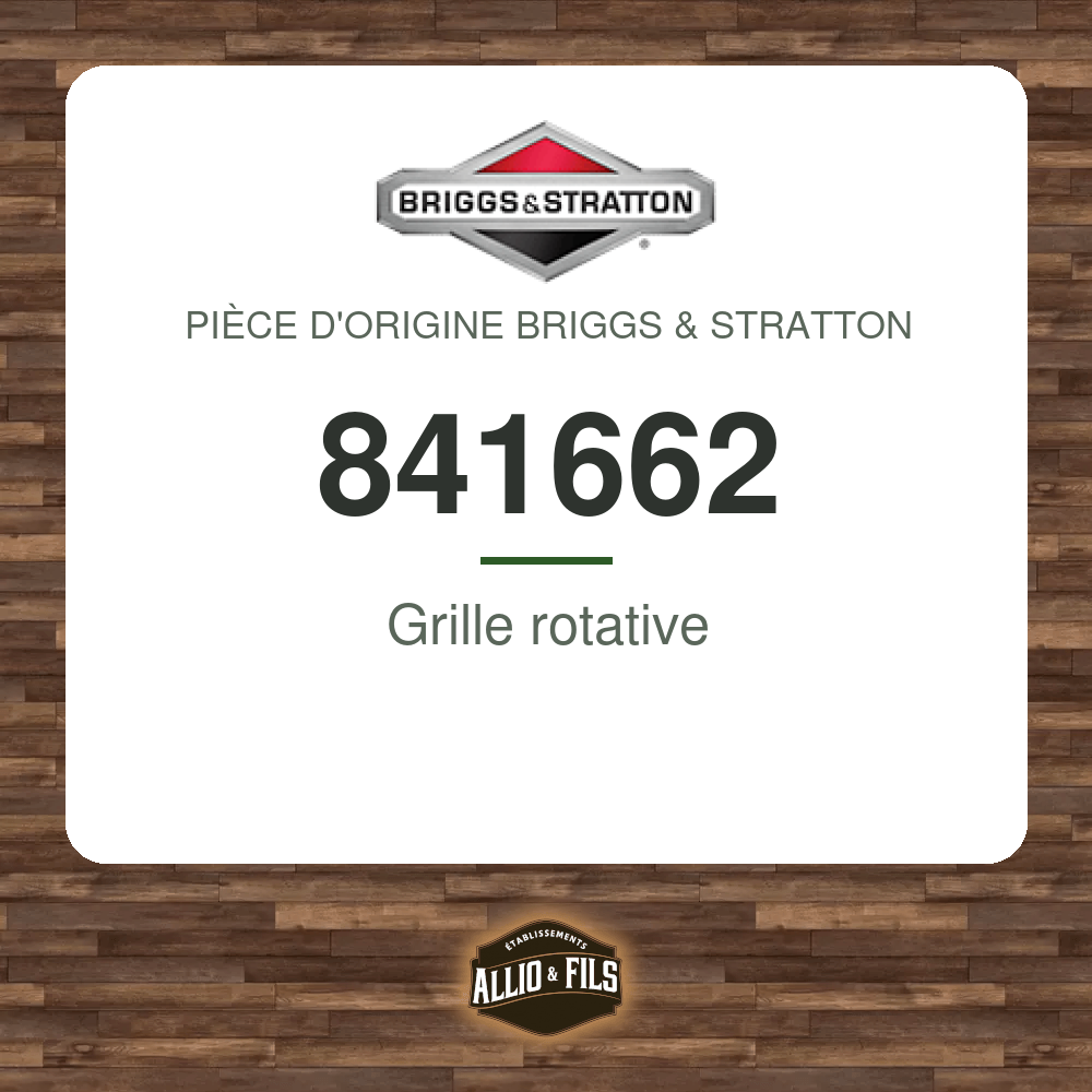 Grille rotative - Briggs & Stratton 841662