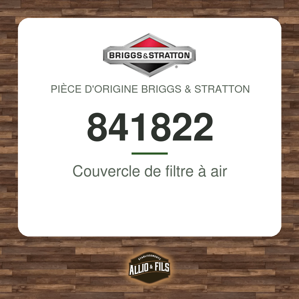 Couvercle de filtre à air - Briggs & Stratton 841822