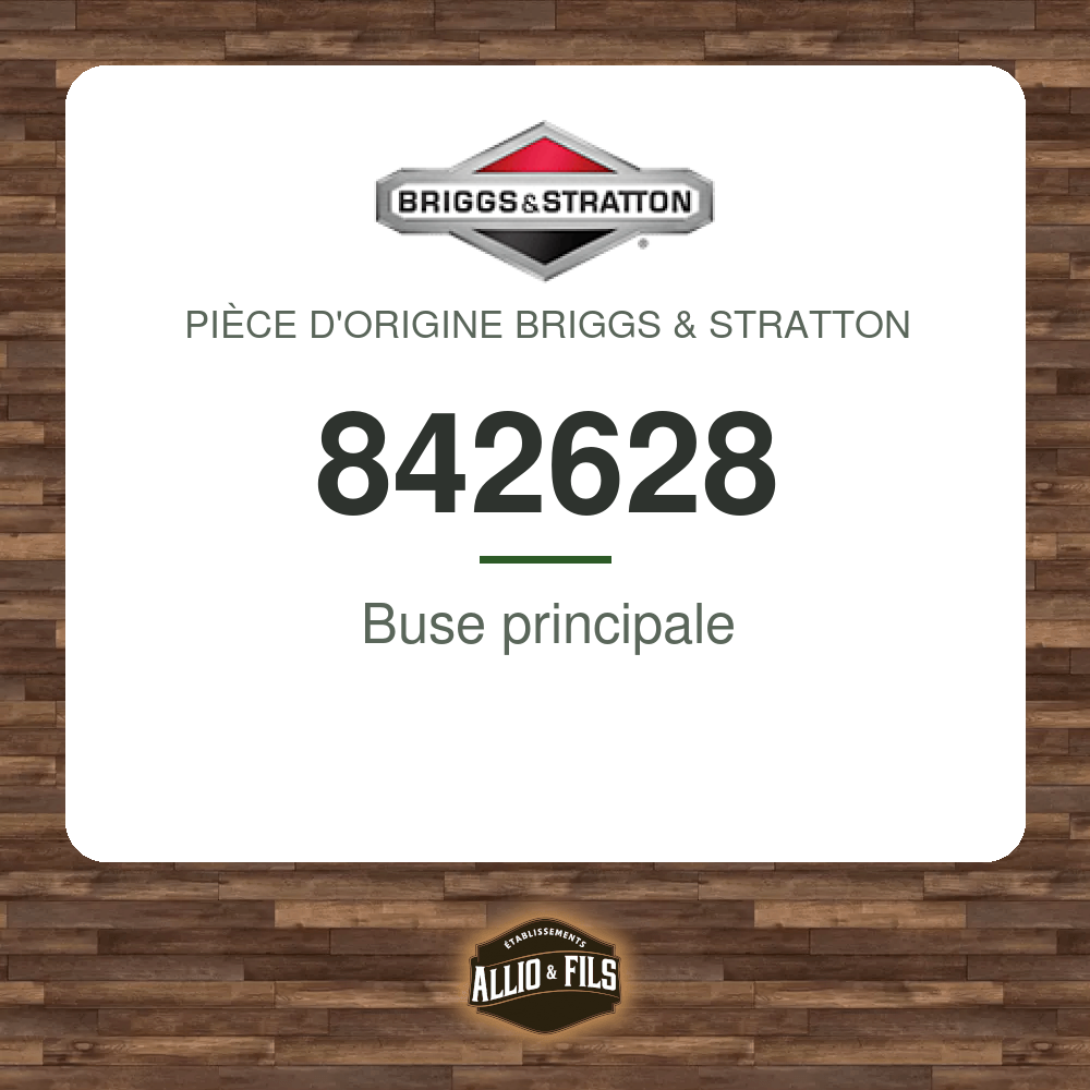 Buse principale - Briggs & Stratton 842628