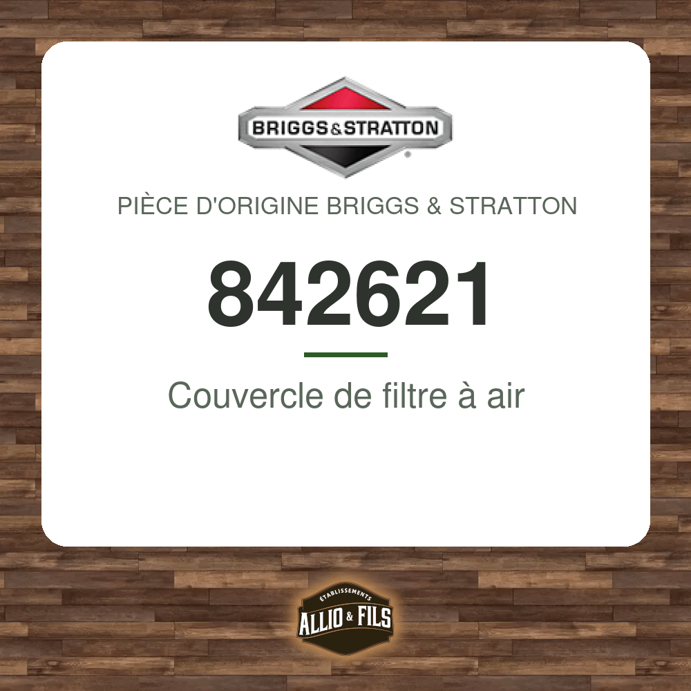 Couvercle de filtre à air - Briggs & Stratton 842621
