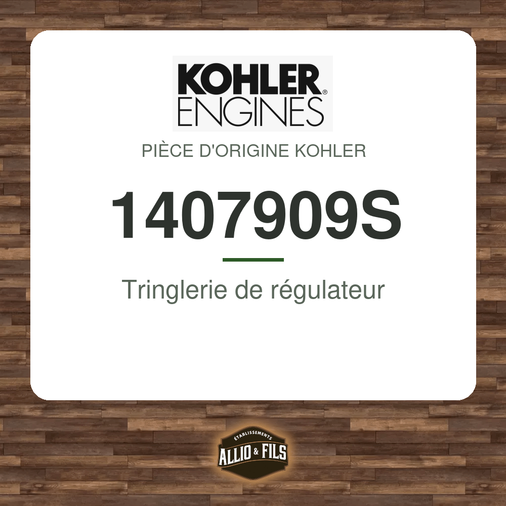Tringlerie de régulateur - Kohler 1407909S