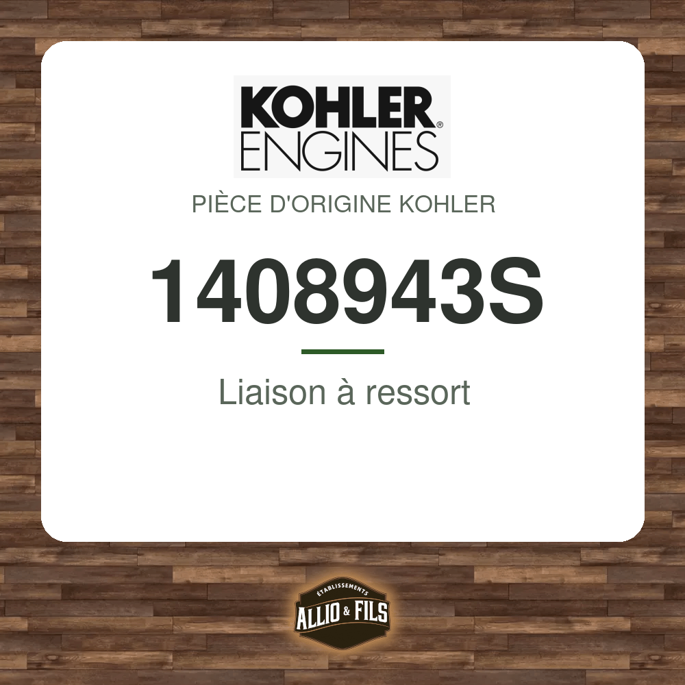 Liaison à ressort - Kohler 1408943S