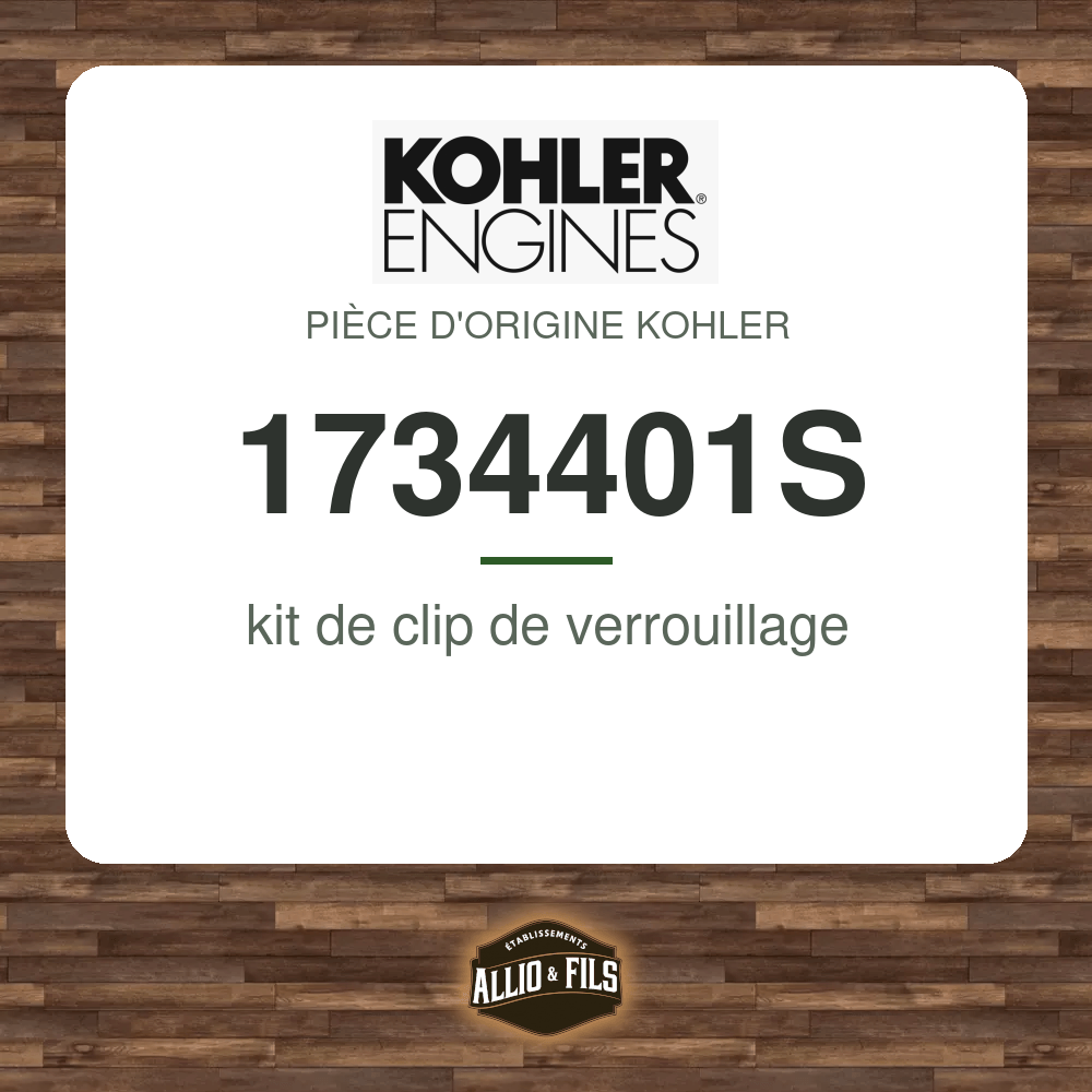 kit de clip de verrouillage - Kohler 1734401S