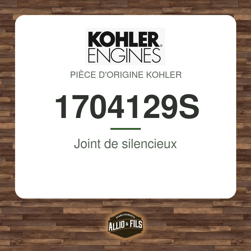 Joint de silencieux - Kohler 1704129S