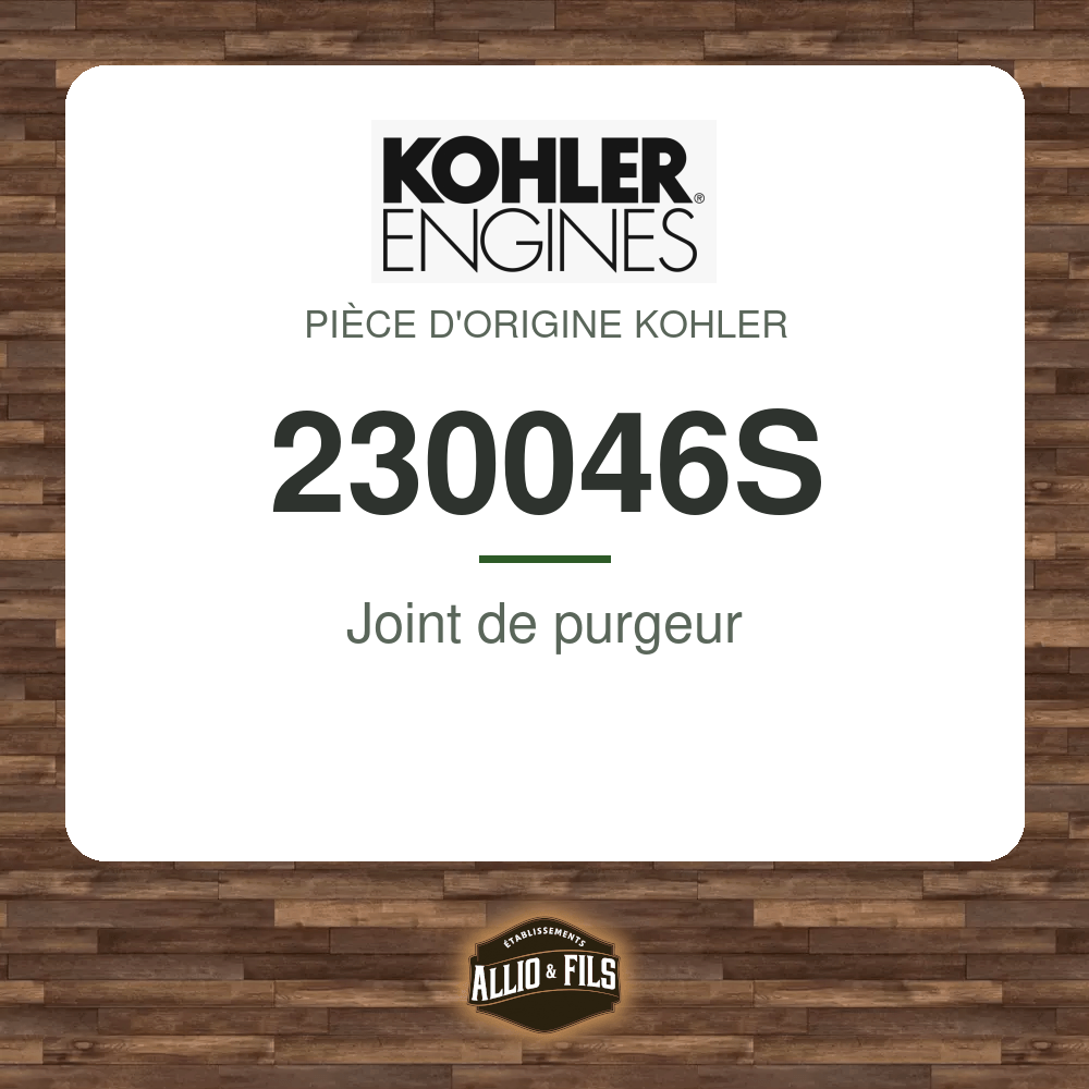 Joint de purgeur - Kohler 230046S