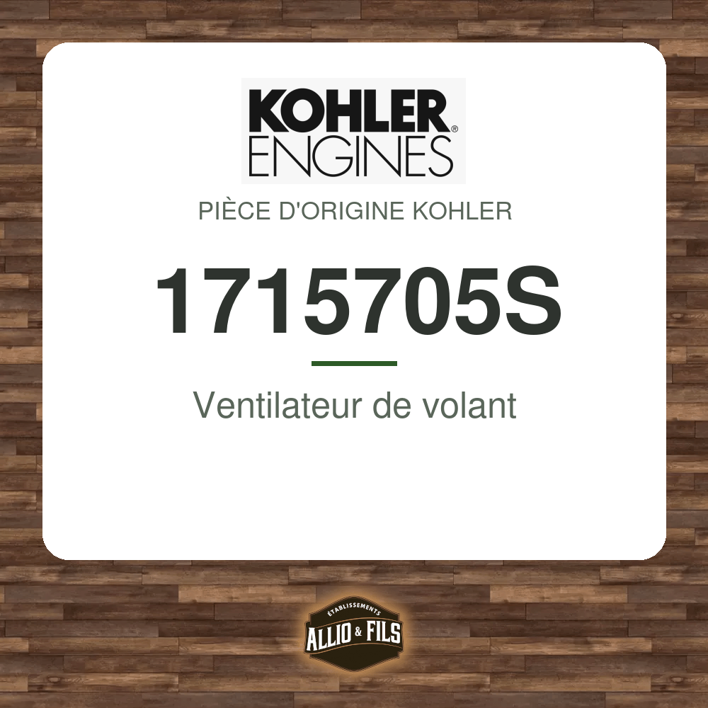 Ventilateur de volant - Kohler 1715705S