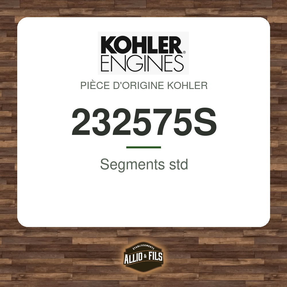 Segments std - Kohler 232575S