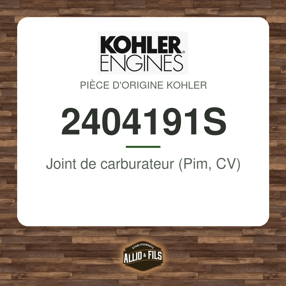 Joint de carburateur (Pim, CV) - Kohler 2404191S