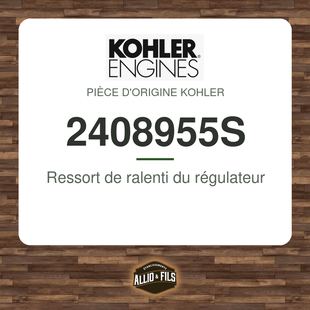 Ressort de ralenti du régulateur - Kohler 2408955S