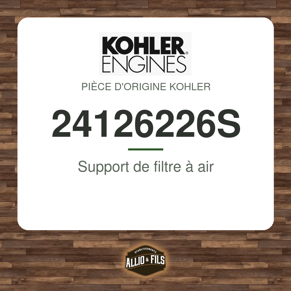 Support de filtre à air - Kohler 24126226S