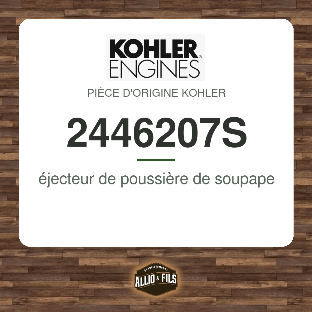 éjecteur de poussière de soupape - Kohler 2446207S