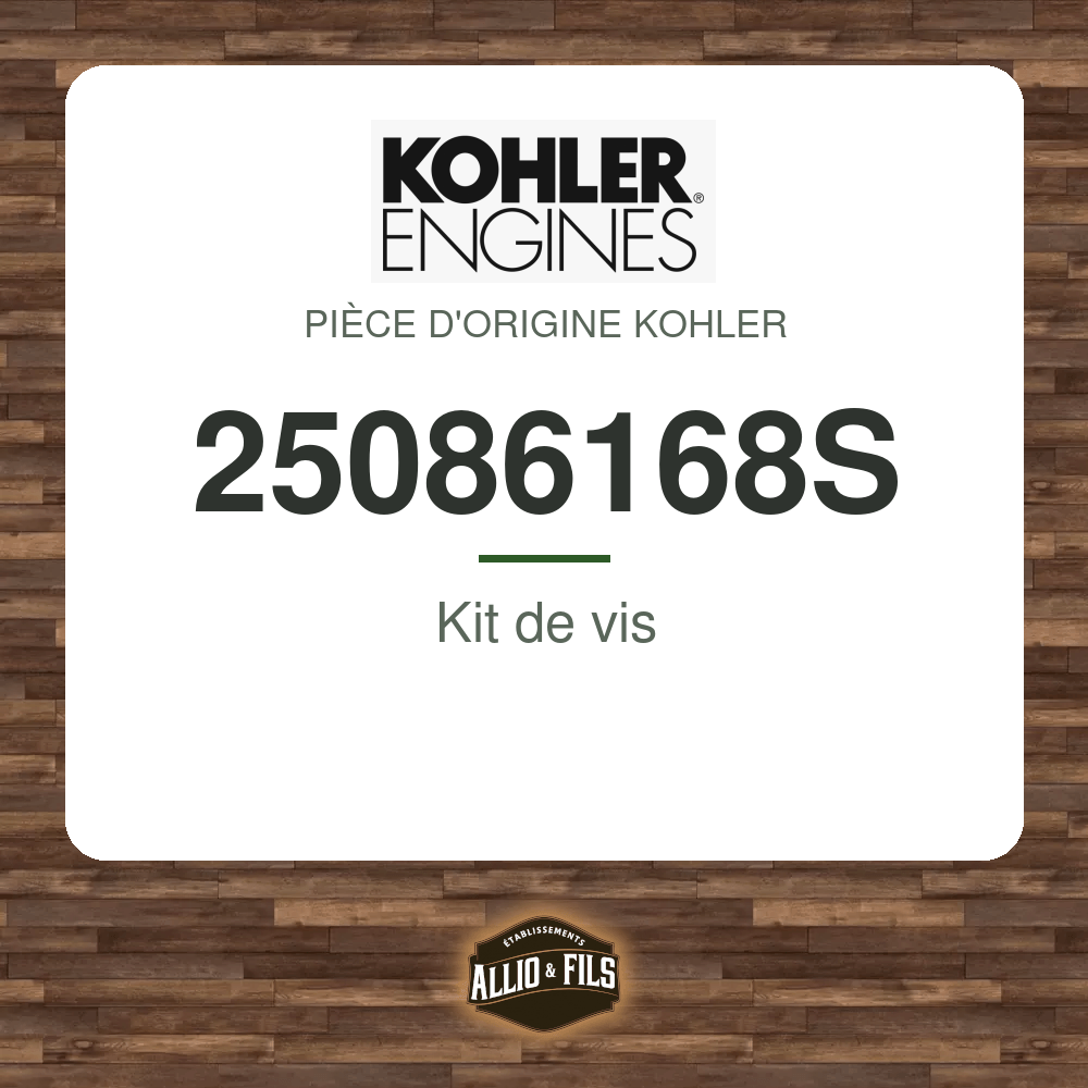 Kit de vis - Kohler 25086168S