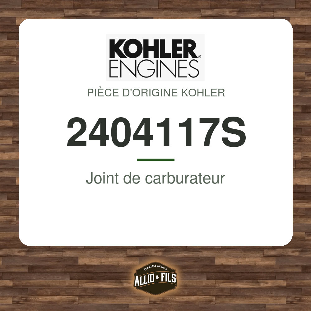 Joint de carburateur - Kohler 2404117S