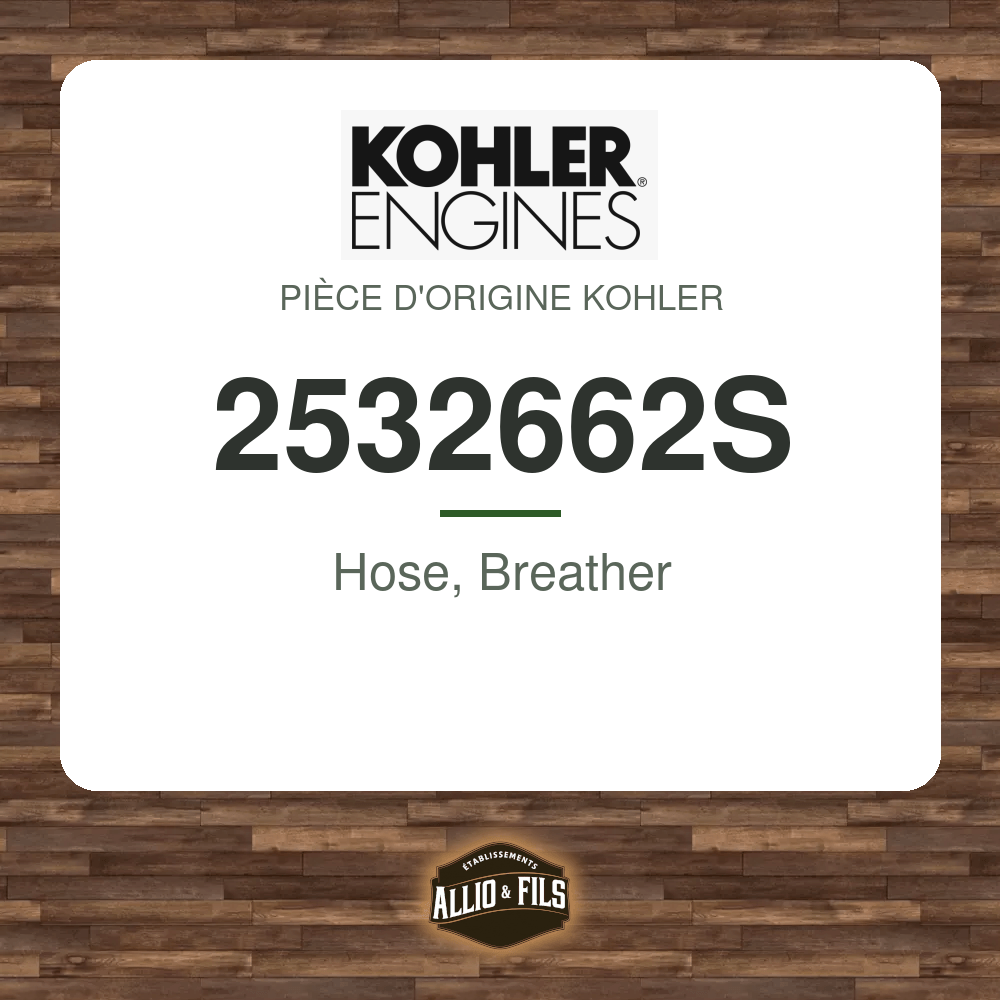 Hose, Breather - Kohler 2532662S