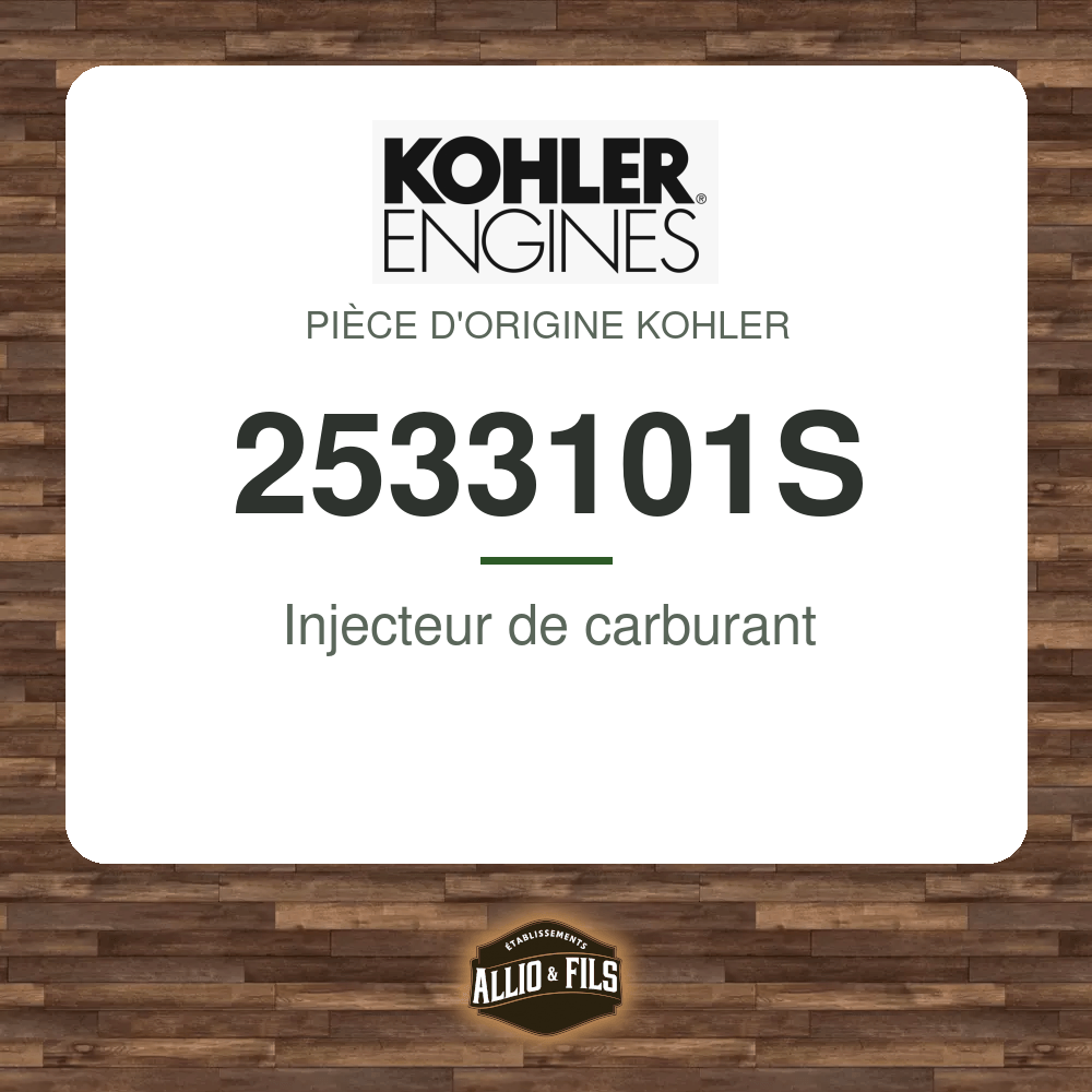 Injecteur de carburant - Kohler 2533101S