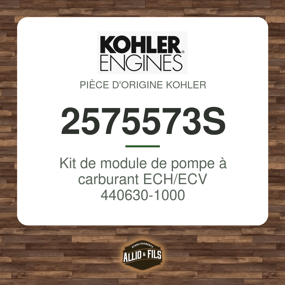 Kit de module de pompe à carburant ECH/ECV 440630-1000 - Kohler 2575573S